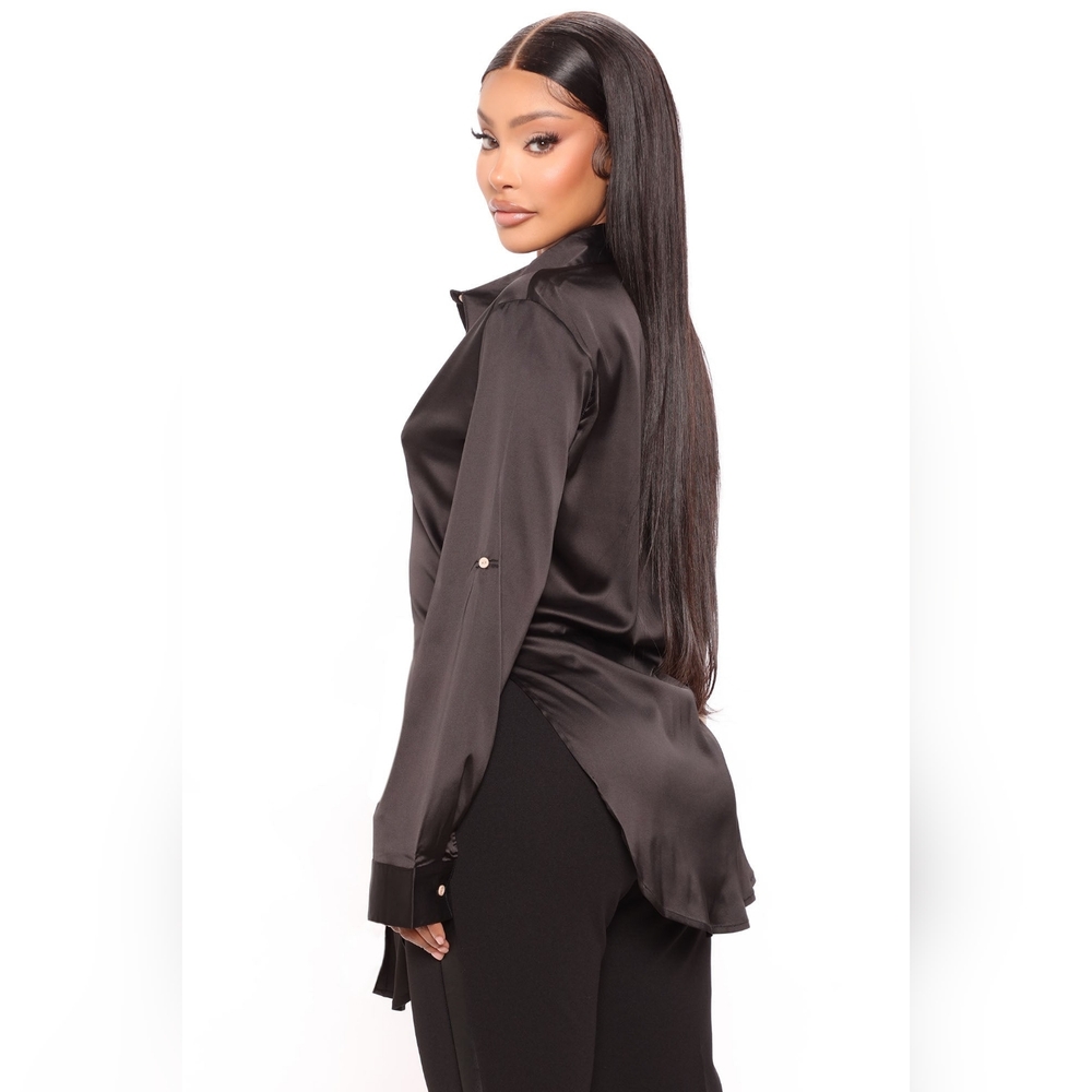 Fashion nova two-tone satin shirt - Picture 13 of 13
